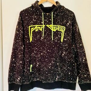 Pit Viper Logo Splatter Hoodie Sweatshirt Black Youth Large EUC